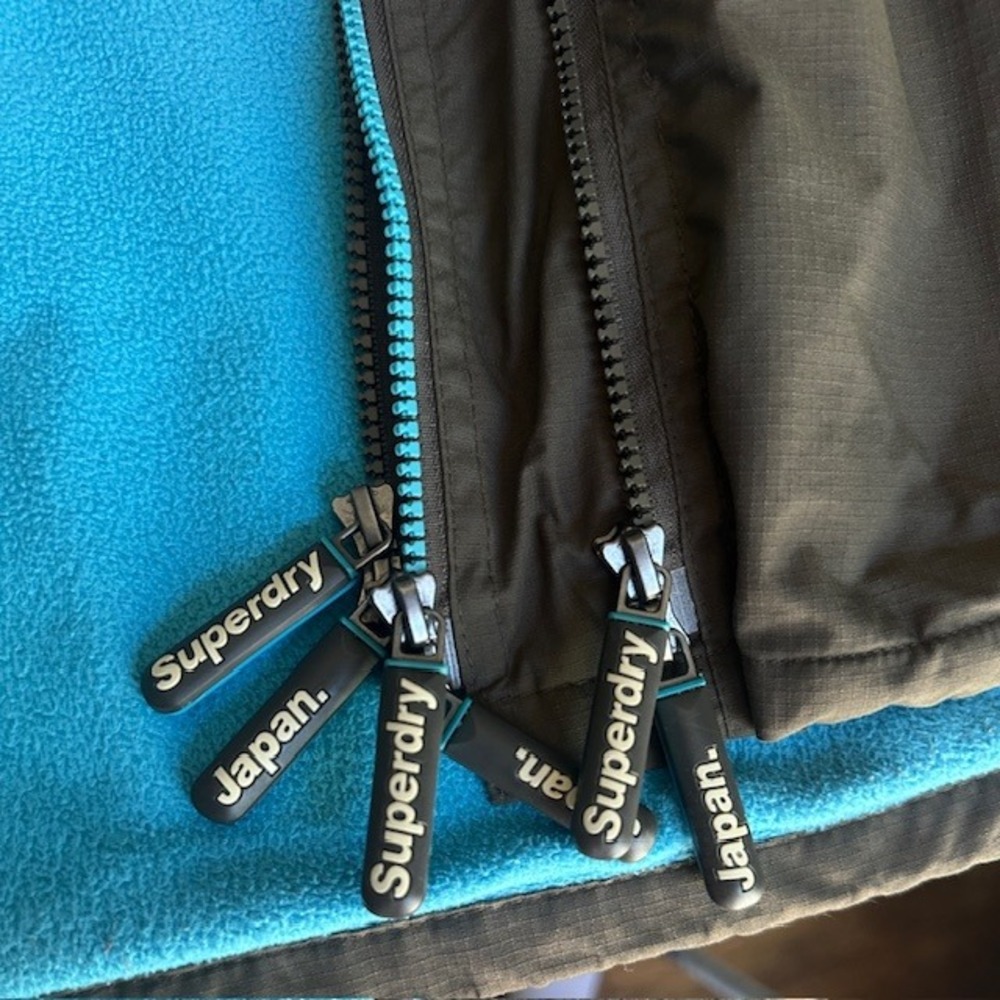 Superdry Windcheater Hooded Jacket Full Zip Outdoor Coat Olive Green M - Picture 7 of 8
